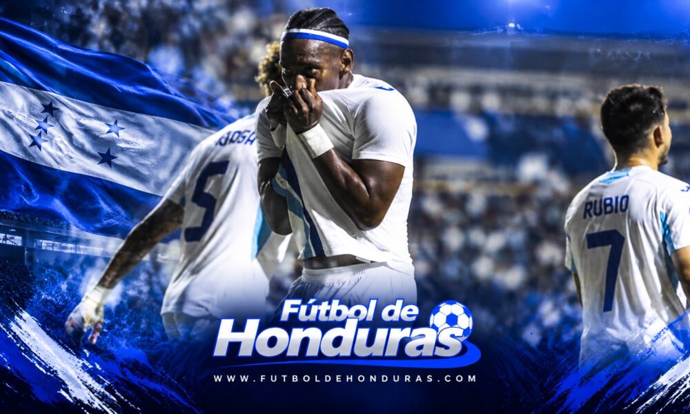 Bryan Róchez celebra su gol con Honduras ante Surinam