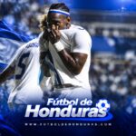 Bryan Róchez celebra su gol con Honduras ante Surinam